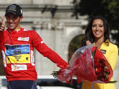 Contador, tras ganar la última Vuelta a España.