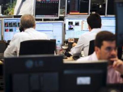 Oficinas de Ahorro Corporación, grupo de servicios financieros encargado de la subasta de bonos y letras del Tesoro Público español. EFE/Archivo