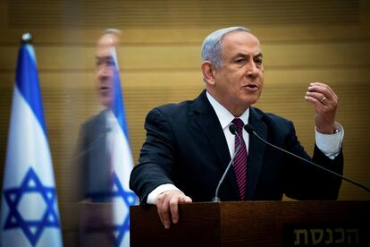 El primer ministro israelí Benjamin Netanyahu en la Knesset (Parlamento israelí) en Jerusalén, el pasado 2 de diciembre.