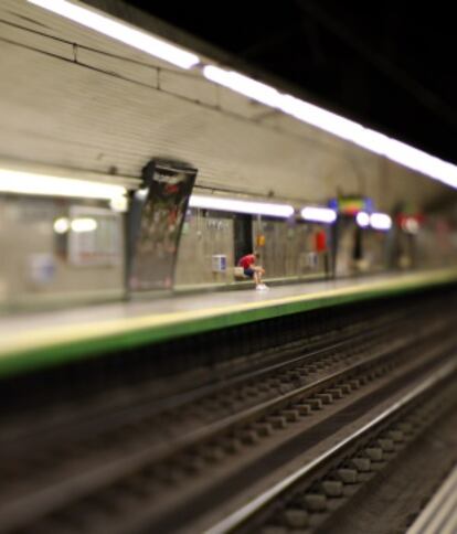 Una estación del suburbano madrileño.