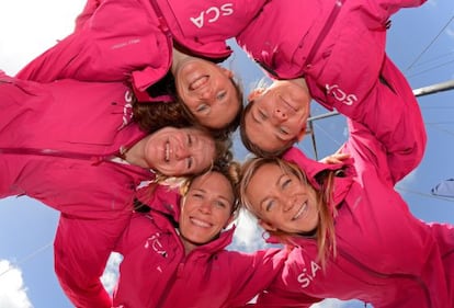 The five confirmed team members (clockwise from bottom): Wardley, Cizcek, Brouwer, Lush and Davies. 