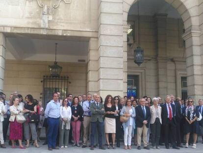 Protesta de jueces y fiscales en Sevilla el pasado 17 de mayo. 