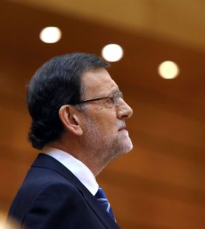 Mariano Rajoy, durante su comparecencia parlamentaria del jueves.