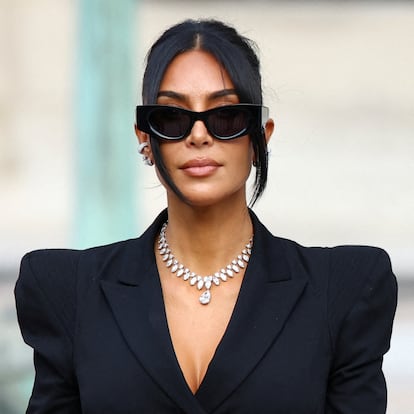 Kim Kardashian, a su salida del tribunal del París tras su declaración, el 13 de mayo de 2025.