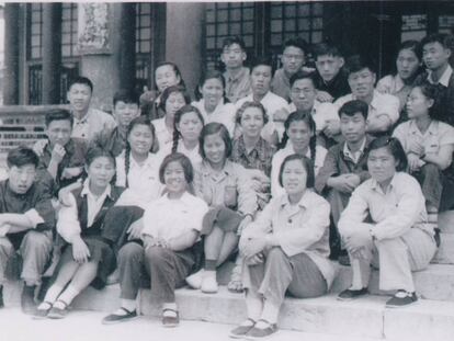 La segunda promoción de estudiantes de español en China, en una imagen de los años cincuenta.