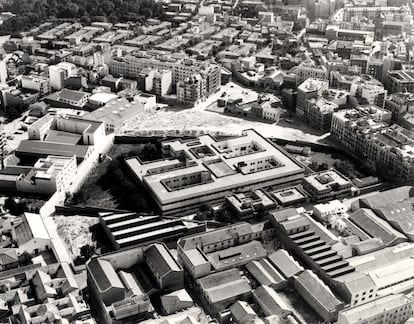 Vista aérea de la desaparecida cárcel de mujeres de Ventas.