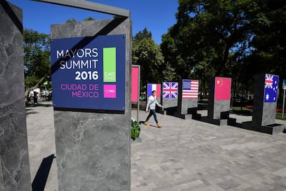Anuncios de la cumbre de alcaldes en la Ciudad de M&eacute;xico.