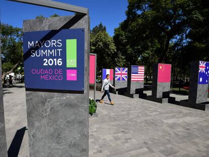 Anuncios de la cumbre de alcaldes en la Ciudad de M&eacute;xico.