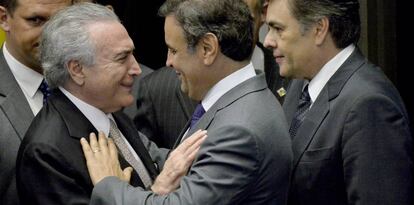 Temer, Aécio e Cássio Cunha Lima.