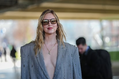 La 'influencer' y empresaria italiana Chiara Ferragni, el 5 de marzo de 2025, en la semana de la moda de París (Francia).