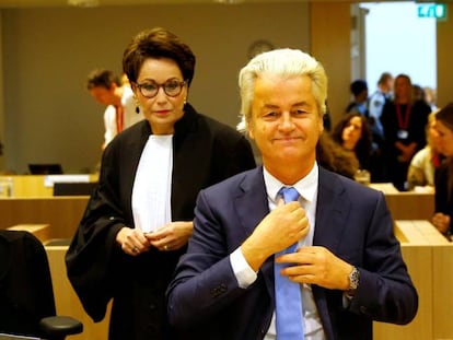 El ultraderechista Geert Wilders en Schipol (Holanda), la semana pasada.