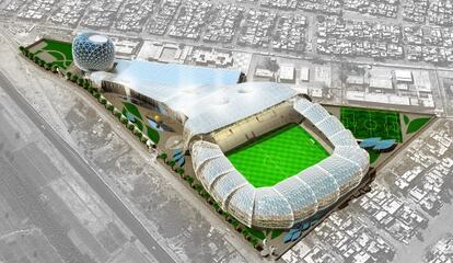 El complejo deportivo que el arquitecto valenciano Jos&eacute; Mar&iacute;a Tom&aacute;s construir&aacute; en Bagdad.