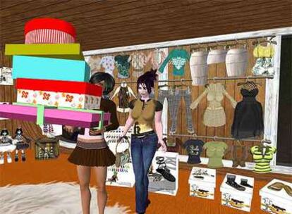 En Second Life los usuarios pueden comprar ropa para sus proyecciones digitales con dinero de verdad.