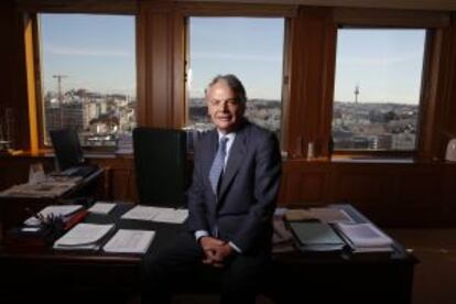 Ignacio Garralda, presidente de Mutua Madrileña, en su despacho de la capital.