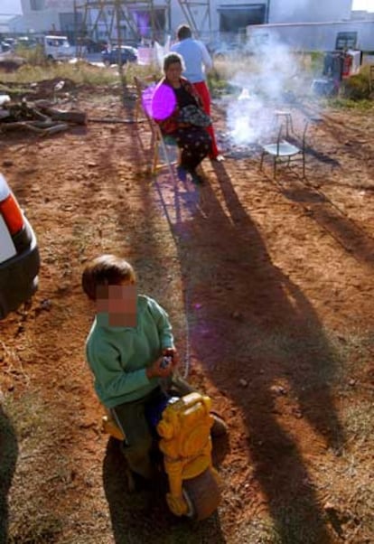 Campamento de temporeros en Vall d'Uxó, el año pasado.