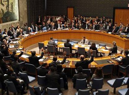 El Consejo de Seguridad, durante la votación en la que ayer adoptó por unanimidad nuevas sanciones contra Corea del Norte.