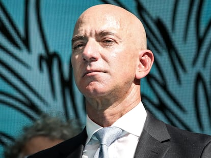 O executivo-chefe da Amazon, Jeff Bezos, durante um evento em Istambul, em 2019.