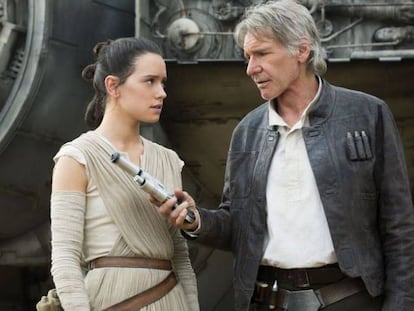 Harrison Ford numa cena de ‘Star Wars: O Despertar da Força’.