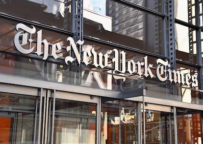 La fachada del edificio del 'The New York Times', en Nueva York.