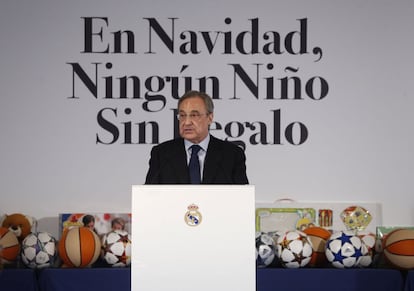 Florentino Pérez, durante un acto del Real Madrid