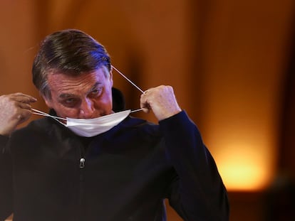 O presidente Bolsonaro no último dia 12, em Aparecida (SP).