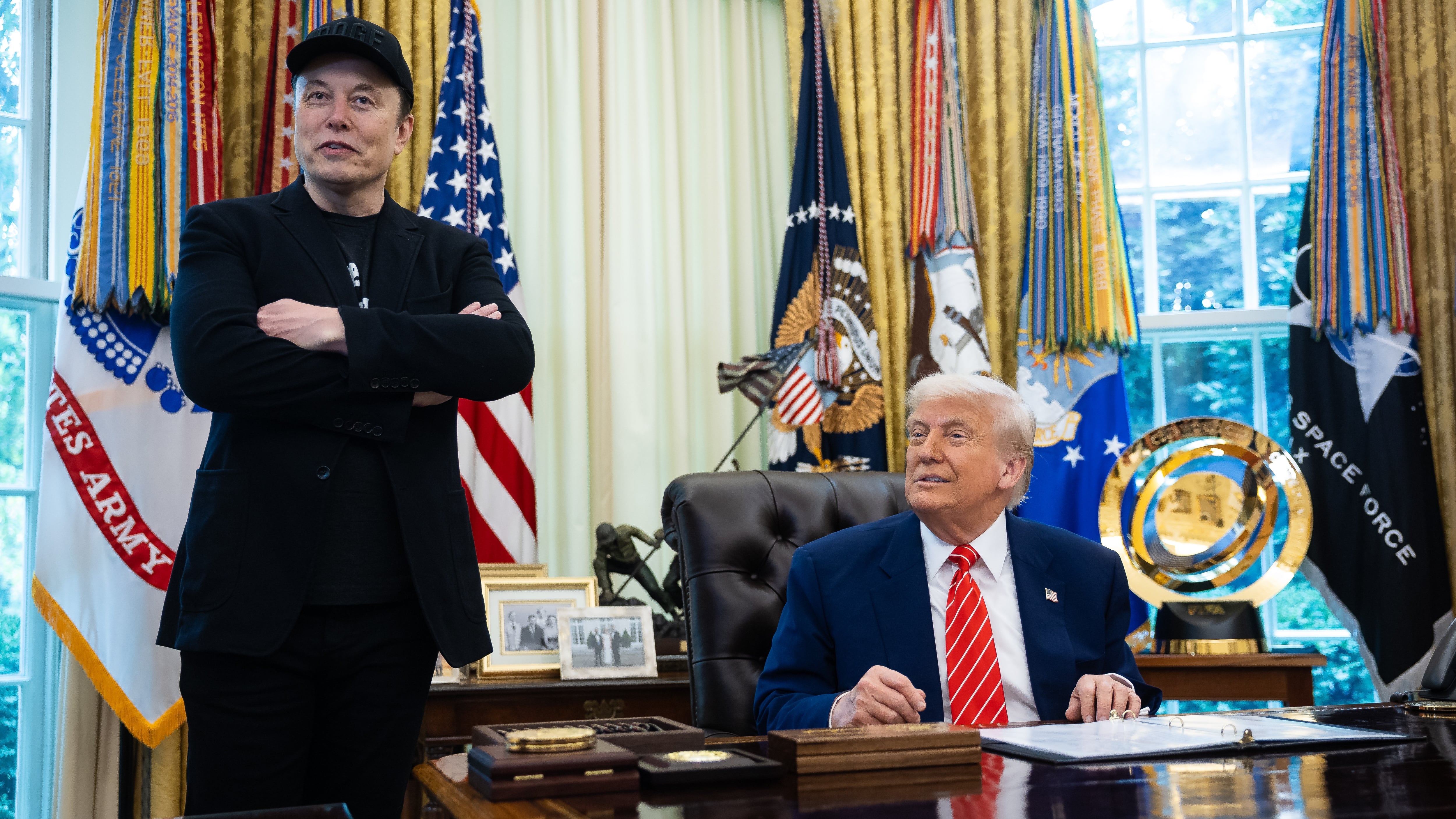 Elon Musk durante una comparecencia ante la prensa en la Casa Blanca junto al presidente de Estados Unidos, Donald Trump.