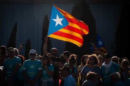 Una manifestación de la Diada en Barcelona el 11 de septiembre de 2019.