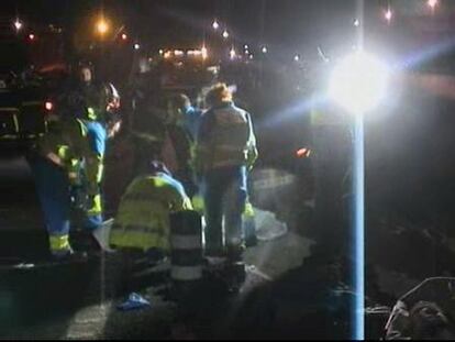 Una mujer muerta y tres heridos en un accidente en la M-40