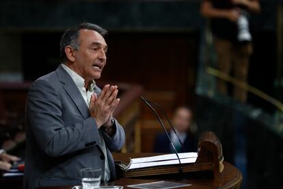 Enrique Santiago, el pasado día 14 en el Congreso.