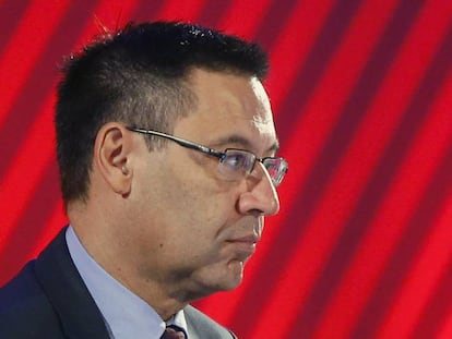 Bartomeu en la Asamblea del Barcelona.