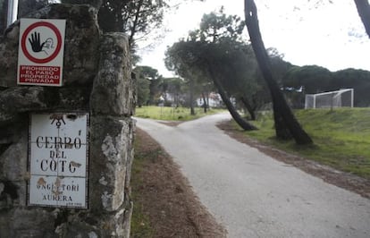 Entrada a la finca Cerro del Coto, a Majadahonda (Madrid).