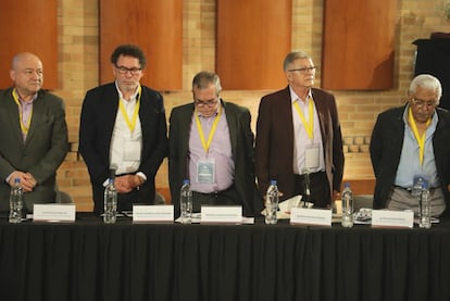 Víctimas de secuestro acusaron a los exdirigentes de la guerrilla en una audiencia judicial de reconocimiento.