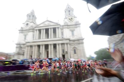 La catedral de San Pablo (St. Paul) es otro histórico testigo del paso de las atletas en su recorrido por Londres.