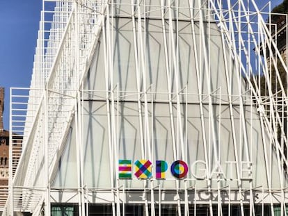 Expo Gate, centro de informaci&oacute;n de la Exposici&oacute;n Internacional de Mil&aacute;n.