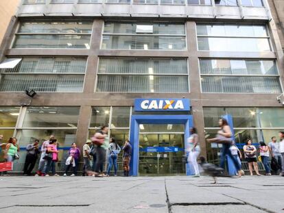  Ag&ecirc;ncia da Caixa no centro de S&atilde;o Paulo. 