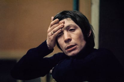 Charlie Watts en un momento de la grabación del álbum 'The Satanic Majesties' en Olympic Studios. Londres. 1967. © Gered Mankowitz