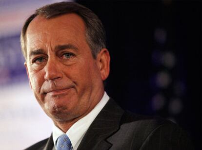 John Boehner, durante su discurso tras conocer los resultados de las elecciones.