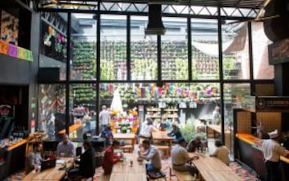 Cafetería del Mercado Roma, en México DF.