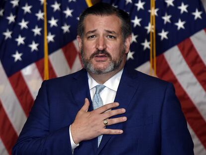 Ted Cruz, senador republicano por Texas, en el Capitolio de Estados Unidos, en Washington en octubre de 2020.