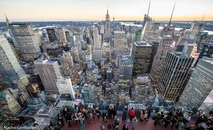Manhattan desde la terraza del Rockefeller Center, en Nueva York.