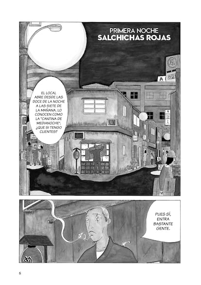 Interior del manga La cantina de medianoche (Astiberri Ediciones).