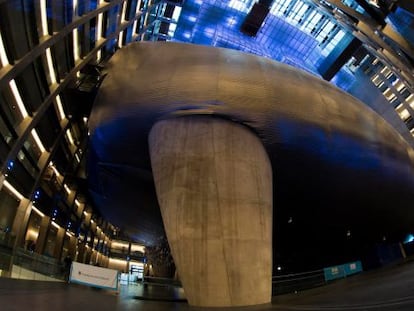 La llamada Ballena Azul, una de las tres salas de concierto del Centro Cultural Kirchner, en Buenos Aires.