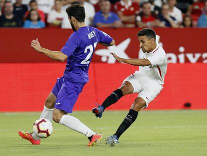 Navas anota su gol ante el Ujpest.