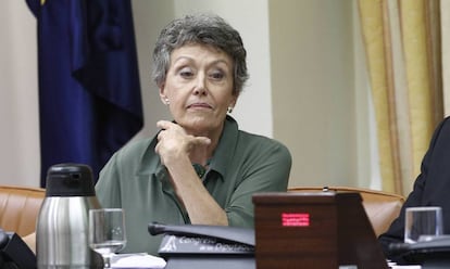 Rosa María Mateo, en una comparecencia ante en la Comisión de Control de RTVE en el Congreso, en septiembre de 2018. 
