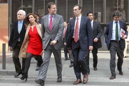 Mariano Rajoy, junto a Alicia Sánchez-Camacho, en L'Hospitalet de Llobregat.