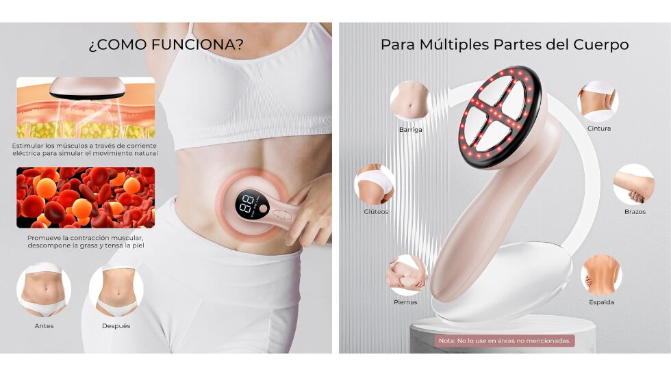 Apto para múltiples partes del cuerpo.