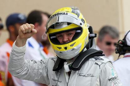 Rosberg después de conseguir la 'pole'.