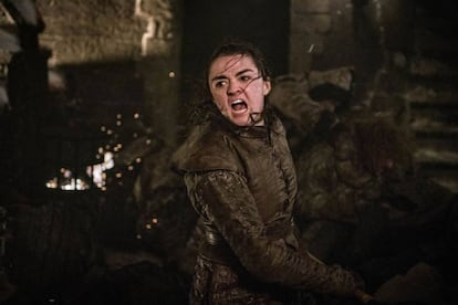 Maisie Williams, en la última temporada de 'Juego de tronos'.