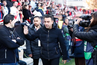 Xavi Hernández, en el estadio del Rayo Vallecano en noviembre.