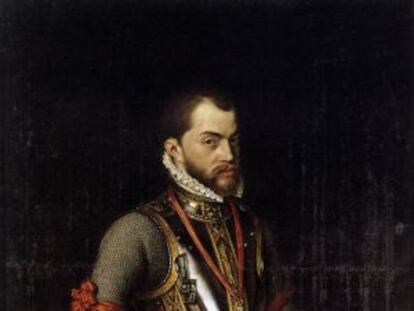 Felipe II, retratado por Antonio Moro.